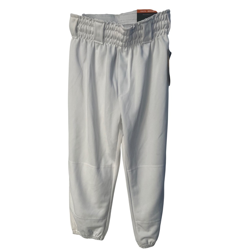 Wilson Youth Medium Baseball Pants White‎ Elastic Waist Reinforced Knee NWT
